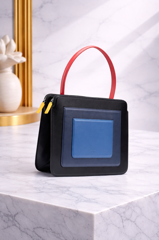 Luxury Structured Business Tote – Modern Leather Work Bag with Top Handle