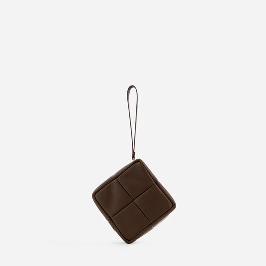 Luxury Mini Padded Grid Clutch – Multicolor Wristlet Statement Bag