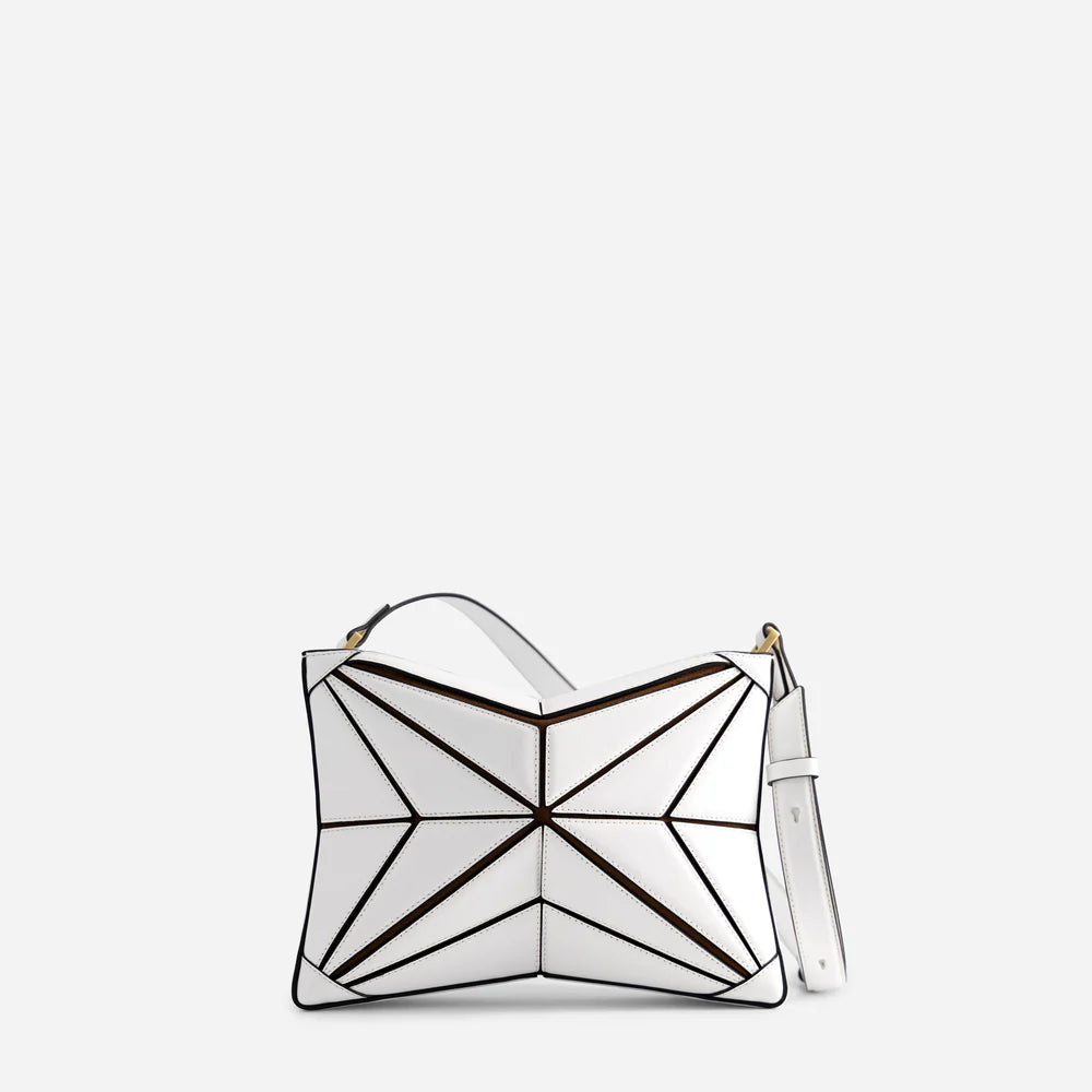 Luxury Sculptural Star-Panel Crossbody Bag – Architectural Leather Statement Handbag