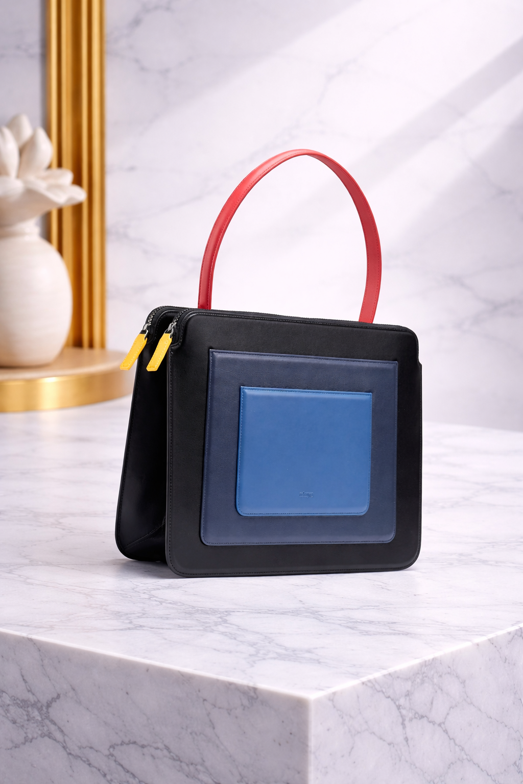 Luxury Structured Business Tote – Modern Leather Work Bag with Top Handle